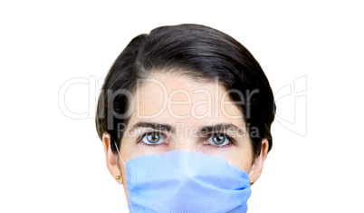 Woman Wearing Surgical Mask