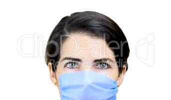 Woman Wearing Surgical Mask