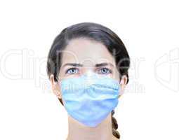 woman wearing surgical mask