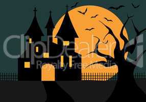 Illustration Of A Halloween Castle