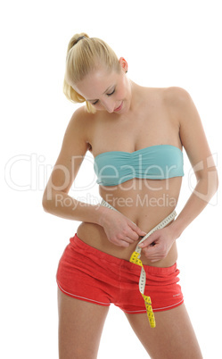 woman with measuring tape