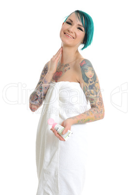 young punkgirl with tattoo