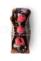 Eclair with chocolate glaze