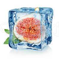 Figs in ice cube