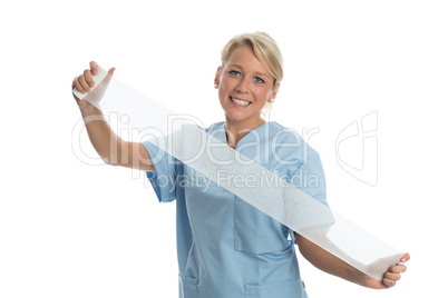 Krankenschwester mit Verband