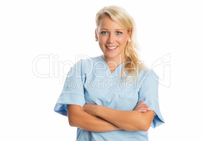 Blonde Krankenschwester