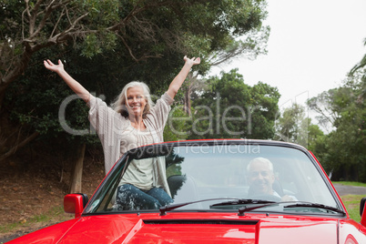 Mature couple having a ride together