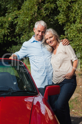 Happy mature couple posing