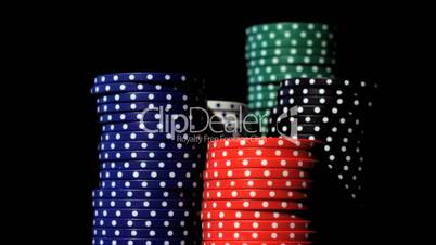 casino chips stacks.
