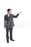 Businessman presenting something