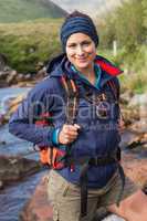 Pretty brunette on a hike