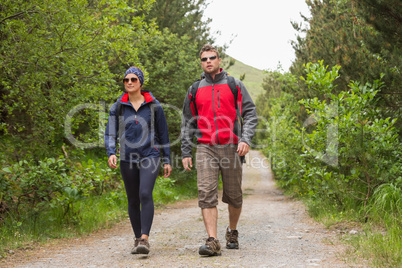 Couple going on a hike together