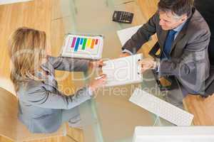 Two business people negociating in an office