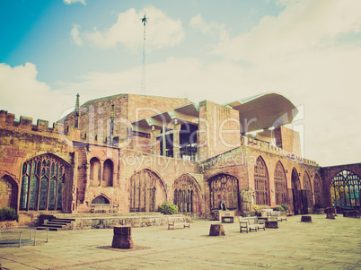 retro look coventry cathedral ruins