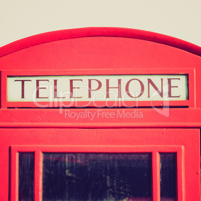 vintage look london telephone box