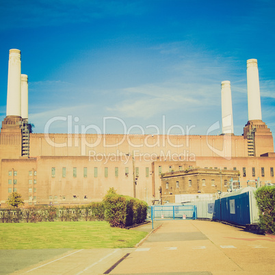 vintage look battersea powerstation london