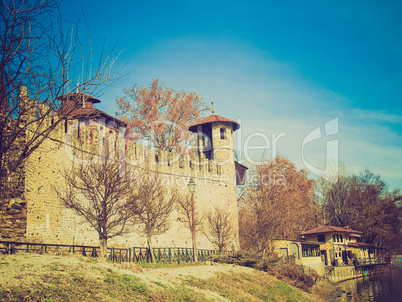 retro look castello medievale, turin, italy