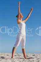 Woman practicing yoga