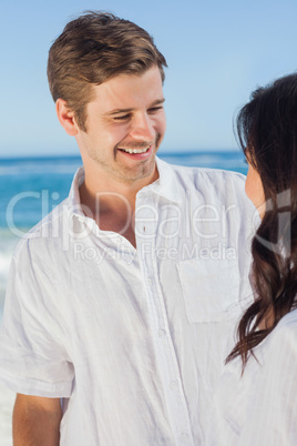 Man smiling at partner