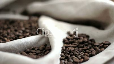 Coffee beans. Moving Camera.