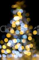 Christmas tree sparkling lights