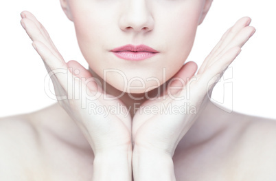 Low part of natural womans face