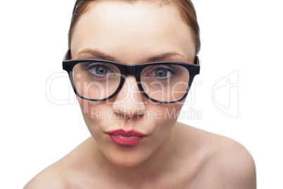 Young model wearing classy glasses