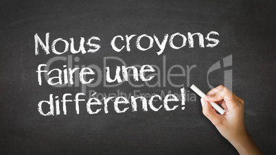 we believe in making a difference (in french)