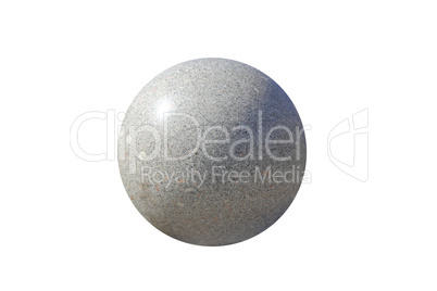 Grey granite spheres isolated on a white background