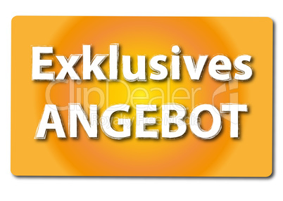 Exklusives Angebot Rabatt Aktion Symbol Button