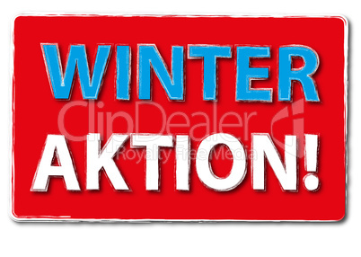 Winter  Aktion Symbol Button