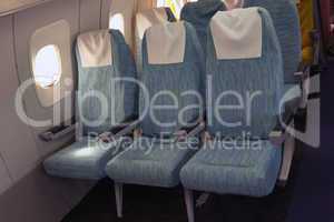 comfortable seats in aircraft cabin tu-144.
