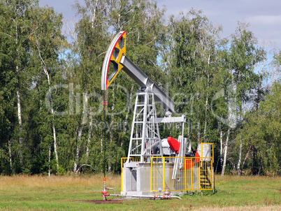 oil pumpjack. oil industry equipment.
