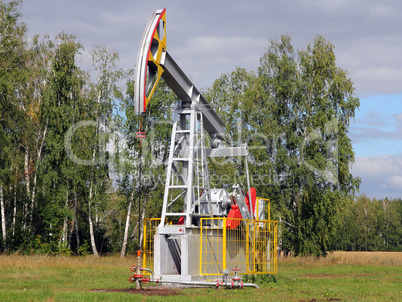 oil pumpjack. oil industry equipment.