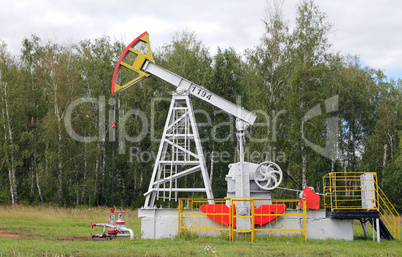 oil pumpjack. oil industry equipment.