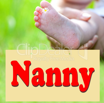 Foot of the child with Shield Nanny