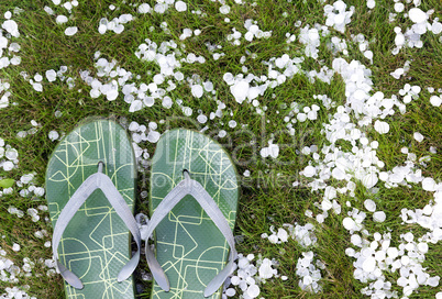 Flip-flops after hailstorm