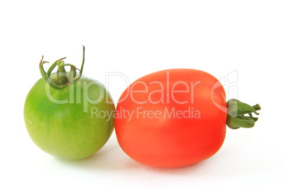 Tomate rot und grün
