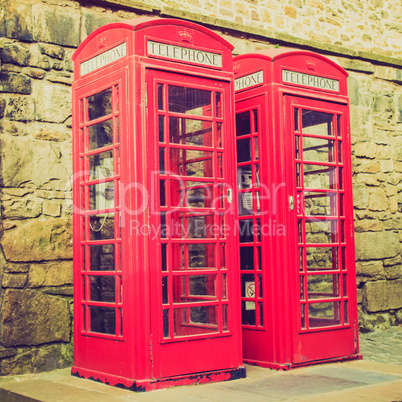 vintage look london telephone box