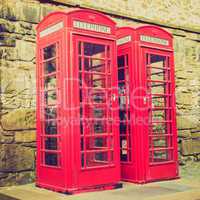 vintage look london telephone box