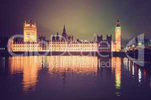 vintage look houses of parliament