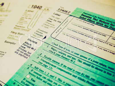 retro look tax forms