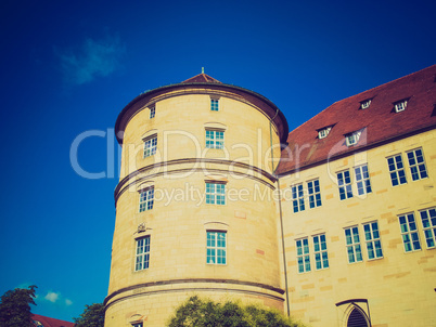 retro look altes schloss (old castle), stuttgart