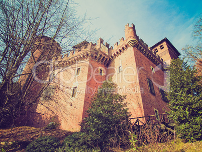 retro look castello medievale, turin, italy