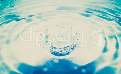 retro look drop of water