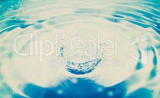 retro look drop of water