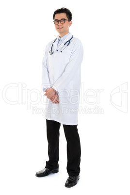 Friendly Asian male medical doctor