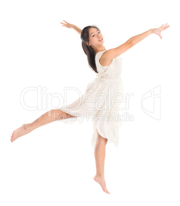 Young Asian teen contemporary dancer