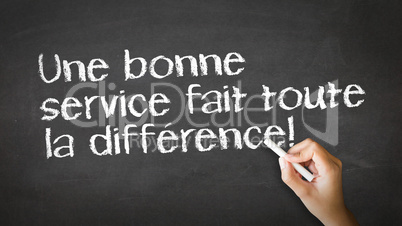 good service makes the difference (in french)
