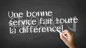 good service makes the difference (in french)